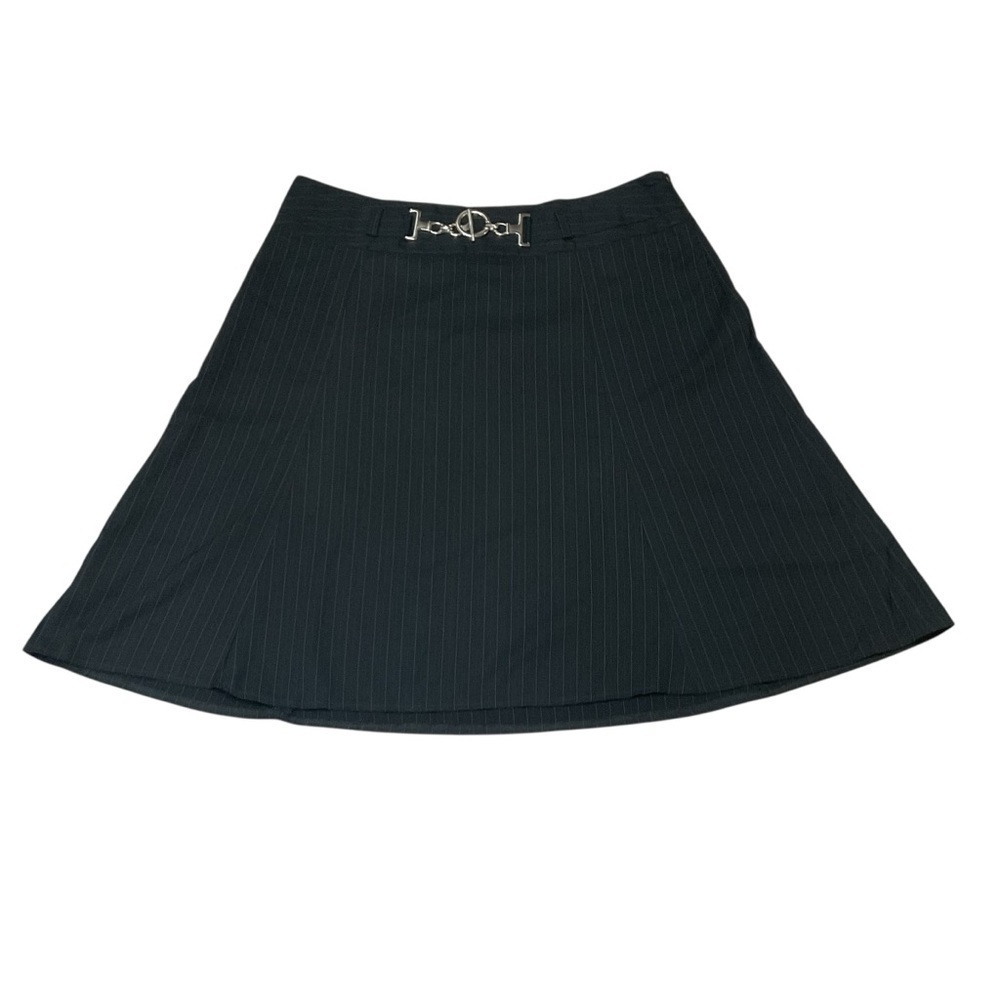 Lane Bryant Women's Size 18 A-Line Skirt Pinstripe Circle and Bar Toggle Classic